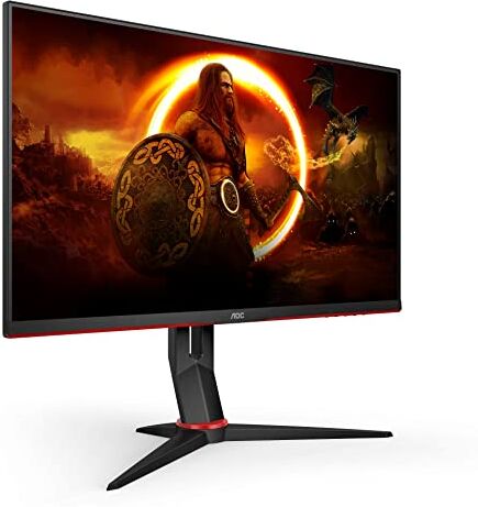 AOC Gaming Q27G2S Monitor QHD 27", 2560 x 1440, 165 Hz, IPS, 350 cd/m², Adaptive Sync, 1 ms, 2xHDMI, DisplayPort,anteriore nero opaco, nero/rosso