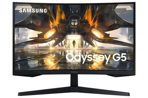 Samsung Schermata PC da gioco curvo  Odyssey G5 G55A S27AG550EP 27 '' QHD Va Dalle 1 ms 165Hz HDMI/Displayport AMD Free