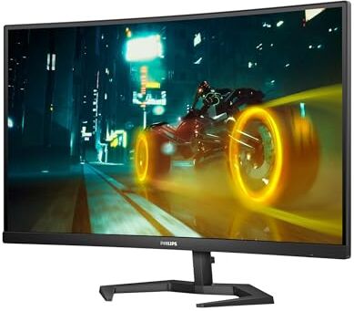 Philips Evnia Gaming Monitor Curvo 27M1C3200VL/00 27" VA full HD 1920 x 1080, 165 Hz, 1 ms, low input lag, 2 HDMI e display port, nero, vesa