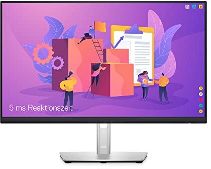 Dell P2422H 24" Full HD (1920x1080) Monitor, 60Hz, IPS, 5ms, 99% sRGB, DisplayPort, HDMI, VGA, 5x USB, 3 Anni di Garanzia, Nero