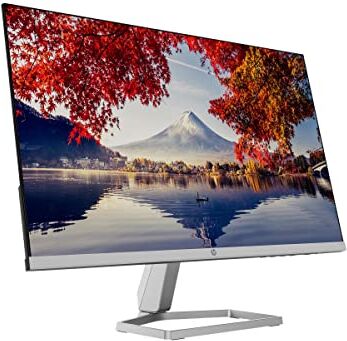 HP M24f Monitor, schermo da 24 pollici, display Full HD IPS, 75 Hz, tempo di risposta 5 ms, VGA, HDMI, argento/nero