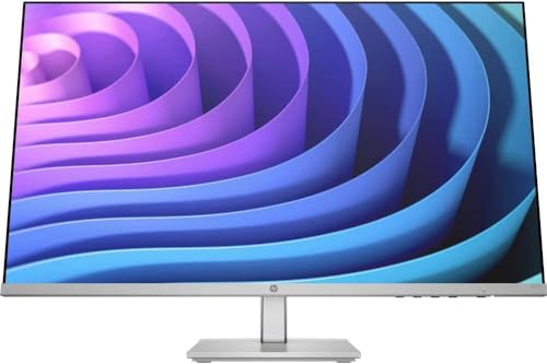 HP M27h FHD Monitor, Schermo da 27 Pollici Full HD, Risoluzione 1920 x 1080 Pixel con Tecnologia IPS ed EyeSafe, Micro-Edge, Antiriflesso, Tempo di Risposta 5 ms, HDMI 1.4 e VGA, Argento