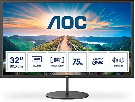 AOC V4 Q32V4 computer monitor 80 cm (31.5) 2560 x 1440 pixels 2K Ultra HD LED Black