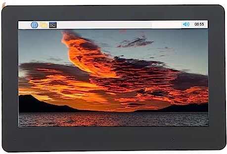 Sxhlseller Touchscreen IPS da 4,3 Pollici, Display QLED 800x480 60Hz, Monitor Touch Capacitivo con Vetro Temperato Supporta RasPi4b 3B+ 3A+ 3B 2B B+ A+ UbuntuKali Retropie