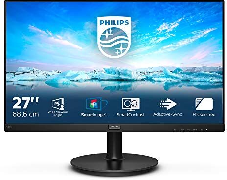 Philips 272V8A Monitor Da 68 cm (27”) Con Porta HDMI, DisplayPort E Tecnologia FreeSync, Da 1920 x 1080, 75 Hz, Colore Nero