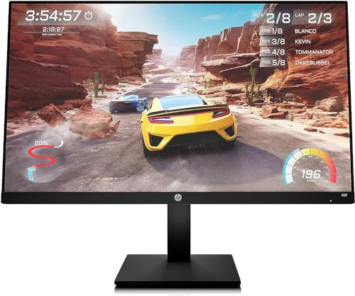 HP Gaming Monitor, Schermo da 27 pollici, Pannello IPS 16:9 FHD 165Hz, 1 ms, Antiriflesso, 400 nits, 1000:1, AMD FreeSync, Low Blue Light, VESA 100x100 mm, HDMI 2.0, Displayport 1.4, Nero