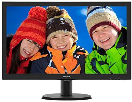 Philips 243V5QHABA Monitor 24" LED MVA Full HD, 1920 x 1080, HDMI, DVI, VGA, Attacco VESA, Nero