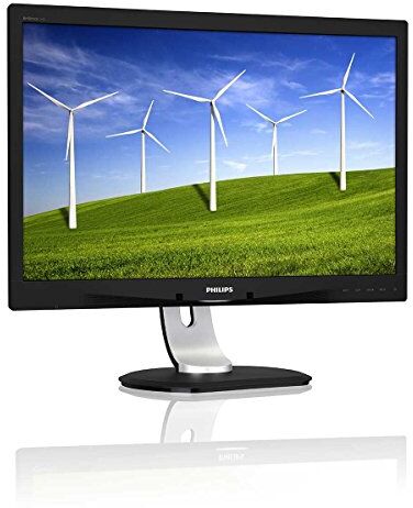 Philips 240B4QPYEB Monitor 24" IPS Formato 16:10, 1920 * 1200, Regolabile in Altezza, Pivot, Girevole, Inclinabile, Dispay Port, DVI, VGA, Hub USB, Casse Integrate, Vesa, Nero (Ricondizionato)