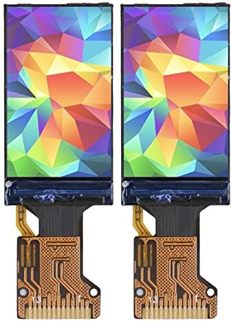 Jeanoko Schermo di visualizzazione LCD IPS, Display LCD 2 Pezzi da 1,08 Pollici Facile da installare Porta SPI a Basso consumo energetico TFT a Risparmio energetico per Fabbrica per la casa