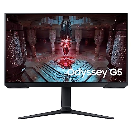 Samsung Odyssey G51C Gaming Monitor S27CG510EU, Pannello VA, risoluzione WQHD, FreeSync Premium, Tempo di Risposta 1 ms (MPRT), frequenza di aggiornamento 165 Hz, Nero