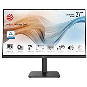 MSI Modern MD271QP Monitor Business WQHD da 27” Pannello IPS 2560 x 1440, 75Hz, ottimo comfort per gli occhi, stand regolabile in 4 direzioni, montaggio VESA, porte USB Type-C, DP e HDMI – Nero MSI Modern MD271QP Monitor Business WQHD da 27” Pannello IPS 2560 x 1440, 75Hz, ottimo comfort per gli occhi, stand regolabile in 4 direzioni, montaggio VESA, porte USB Type-C, DP e HDMI – Nero