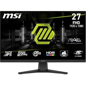 MSI MAG 272F Monitor Gaming 27", FHD 1920x1080, 200Hz, 0,5ms, HDR Ready, AMD FreeSync Premium, Eye Care, AI Vision, HDMI 2.0b, DP 1.2a, Supporto Regolabile in Inclinazione, Montaggio VESA, Nero MSI MAG 272F Monitor Gaming 27", FHD 1920x1080, 200Hz, 0,5ms, HDR Ready, AMD FreeSync Premium, Eye Care, AI Vision, HDMI 2.0b, DP 1.2a, Supporto Regolabile in Inclinazione, Montaggio VESA, Nero