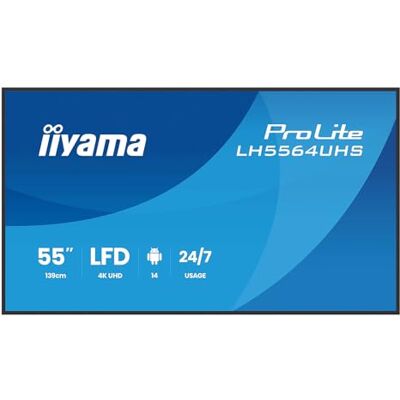 IIYAMA ProLite LH5564UHS-B1AG 140 cm (55"") Diagonalklasse (138.7 cm (54.6"") IIYAMA ProLite LH5564UHS-B1AG 140 cm (55"") Diagonalklasse (138.7 cm (54.6"")