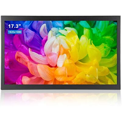 Bewinner Monitor Portatile 17.3 Pollici, 1920x1080 Full HD Monitor Schermo Esterno con HDMI VGA AV USB, Touchscreen TFT Monitor Industriale in Metallo per PC, CCTV, PC Portatile Bewinner Monitor Portatile 17.3 Pollici, 1920x1080 Full HD Monitor Schermo Esterno con HDMI VGA AV USB, Touchscreen TFT Monitor Industriale in Metallo per PC, CCTV, PC Portatile