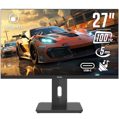 Atlantis Monitor 27” IPS Full HD 100Hz con docking USB-C e LAN Atlantis Monitor 27” IPS Full HD 100Hz con docking USB-C e LAN
