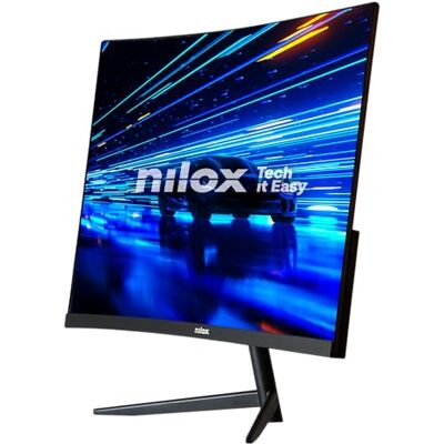 Nilox NXM24CRV2001 Monitor Gaming Curvo 24'' Full HD, Frequenza 200 Hz, Connessioni HDMI/DP, Supporto VESA 75×75 mm Nilox NXM24CRV2001 Monitor Gaming Curvo 24'' Full HD, Frequenza 200 Hz, Connessioni HDMI/DP, Supporto VESA 75×75 mm