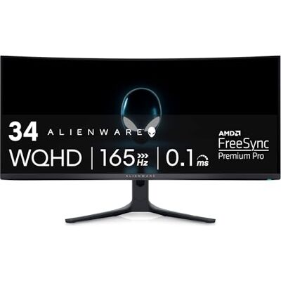 Alienware Dell 34" CURVED QD-OLED Gaming Monitor AW3423DWF, sistema di illuminazione AlienFX, tempo di risposta 0,1 ms, antiriflesso, Alienware Dell 34" CURVED QD-OLED Gaming Monitor AW3423DWF, sistema di illuminazione AlienFX, tempo di risposta 0,1 ms, antiriflesso,