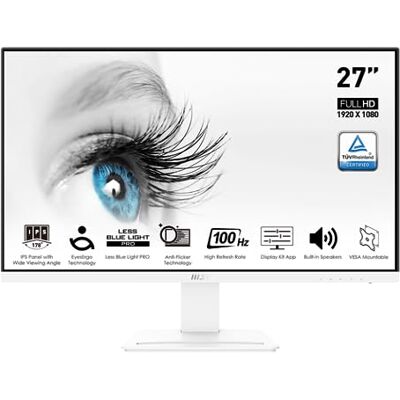 MSI Pro MP273AW, 27", 1920 x 1080 (FHD), IPS, 100Hz, protezione della vista certificata TUV, 4ms, Displayport, HDMI, inclinazione MSI Pro MP273AW, 27", 1920 x 1080 (FHD), IPS, 100Hz, protezione della vista certificata TUV, 4ms, Displayport, HDMI, inclinazione
