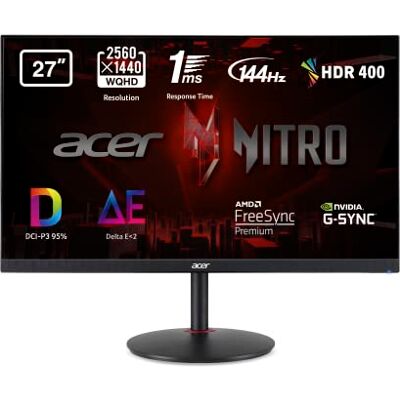 Acer Nitro XV272UPbmiiprzx LED Monitor Gaming FreeSync, 27", Display IPS 2K QHD, 144 Hz, 1 ms, HDMI 2.0, DP 1.4, USB3.0, Lum 350 (400 Peak) cd/m2, Speaker Integrati, Cavi HDMI, USB3.0 Inclusi Acer Nitro XV272UPbmiiprzx LED Monitor Gaming FreeSync, 27", Display IPS 2K QHD, 144 Hz, 1 ms, HDMI 2.0, DP 1.4, USB3.0, Lum 350 (400 Peak) cd/m2, Speaker Integrati, Cavi HDMI, USB3.0 Inclusi