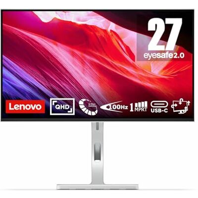 Lenovo L27h-4A Monitor 27" QHD (2560 x 1440), IPS, 1ms MPRT, 100Hz, Regolabile, Porte HDMI 2.1 + DisplayPort 1.4 + USB-C, Cavo USB tipo C incluso Cloud Grey Lenovo L27h-4A Monitor 27" QHD (2560 x 1440), IPS, 1ms MPRT, 100Hz, Regolabile, Porte HDMI 2.1 + DisplayPort 1.4 + USB-C, Cavo USB tipo C incluso Cloud Grey