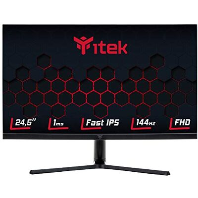 Itek Monitor GGF 24.5 Pollici, Piatto, Risoluzione FHD 1920x1080, Pannello Fast IPS da 144Hz, Schermo 16:9, Risposta 1ms G2G, Collegamenti 2xHDMI e DP, USB, Altoparlanti, HDR, Adaptive Sync Itek Monitor GGF 24.5 Pollici, Piatto, Risoluzione FHD 1920x1080, Pannello Fast IPS da 144Hz, Schermo 16:9, Risposta 1ms G2G, Collegamenti 2xHDMI e DP, USB, Altoparlanti, HDR, Adaptive Sync