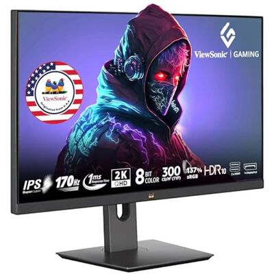 ViewSonic VX2758A-2K-PRO Monitor senza cornice da 27", QHD IPS piatto 1ms MPRT 170Hz, monitor da gioco, 2 HDMI, DisplayPort, HDR10 ViewSonic VX2758A-2K-PRO Monitor senza cornice da 27", QHD IPS piatto 1ms MPRT 170Hz, monitor da gioco, 2 HDMI, DisplayPort, HDR10