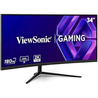 ViewSonic VX3418C-2K Monitor Gaming Curvo 34 Pollici, UWQHD 3440 x 1440, 180Hz, 1ms MPRT, VA, 1500R, Altoparlanti Integrati, Ergonomico, FreeSync Premium Compatible, HDR10, 2 x HDMI, 2 x DisplayPort ViewSonic VX3418C-2K Monitor Gaming Curvo 34 Pollici, UWQHD 3440 x 1440, 180Hz, 1ms MPRT, VA, 1500R, Altoparlanti Integrati, Ergonomico, FreeSync Premium Compatible, HDR10, 2 x HDMI, 2 x DisplayPort