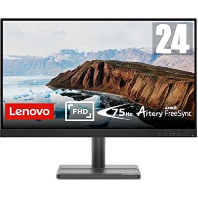Lenovo L24e-30 Monitor Display 24" FullHD (1920x1080, VA, 4 ms, 75Hz, Input HDMI+VGA, Cavo HDMI, AMD FreeSync) Inclinazione regolabile Raven Black Esclusiva Amazon Lenovo L24e-30 Monitor Display 24" FullHD (1920x1080, VA, 4 ms, 75Hz, Input HDMI+VGA, Cavo HDMI, AMD FreeSync) Inclinazione regolabile Raven Black Esclusiva Amazon