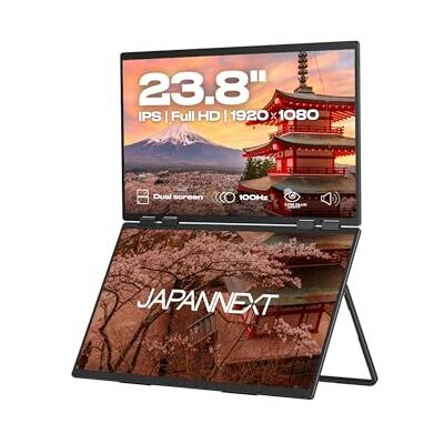 JapanNext Doppio monitor mobile 23,8” (x2) IPS Full HD (1920x1080) 100Hz JapanNext Doppio monitor mobile 23,8” (x2) IPS Full HD (1920x1080) 100Hz