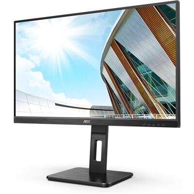 AOC 24P2QM Monitor Full HD da 24 pollici, altezza regolabile (1920x1080, 75 Hz, VGA, DVI, HDMI, DisplayPort, hub USB), colore nero AOC 24P2QM Monitor Full HD da 24 pollici, altezza regolabile (1920x1080, 75 Hz, VGA, DVI, HDMI, DisplayPort, hub USB), colore nero