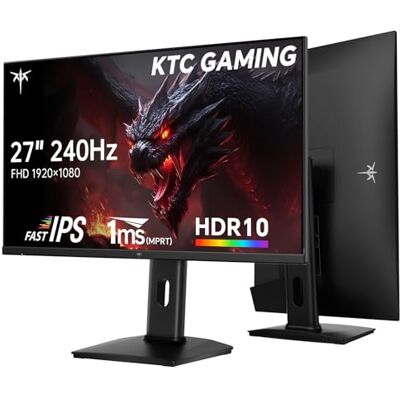 KTC Monitor Gaming 240Hz 27 Pollici FHD@240Hz Supporto regolabile Pannello IPS rapido Tempo di risposta 1ms (MPRT) 350 cd/㎡, HDR Adaptive Sync 97% DCI-P3, 99% sRGB, ΔE<2 H27F7 KTC Monitor Gaming 240Hz 27 Pollici FHD@240Hz Supporto regolabile Pannello IPS rapido Tempo di risposta 1ms (MPRT) 350 cd/㎡, HDR Adaptive Sync 97% DCI-P3, 99% sRGB, ΔE<2 H27F7