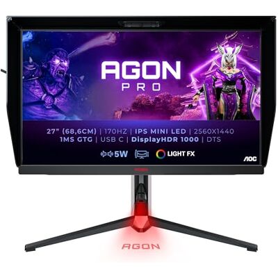 AOC 27" IPS Agon Gaming Monitor 170Hz 2560 x 1440 1ms 2X HDMI DisplayPort 1x USB-C 27" 1 Ms AOC 27" IPS Agon Gaming Monitor 170Hz 2560 x 1440 1ms 2X HDMI DisplayPort 1x USB-C 27" 1 Ms