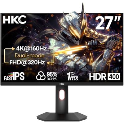 HKC Monitor Gaming 27 Pollici, UHD 160Hz/FHD 320Hz Dual Mode,Fast IPS HKC Monitor Gaming 27 Pollici, UHD 160Hz/FHD 320Hz Dual Mode,Fast IPS