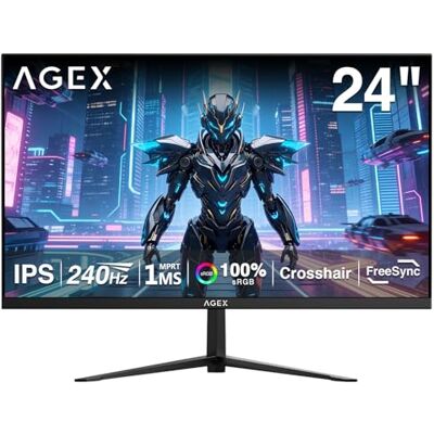 Z-Edge AGEX Monitor Gaming 24 pollici 240 Hz con Pannello IPS MPRT da 1 ms, Full HD 1080p, Luminosità 300 cd/m², FreeSync, Mirino, DisplayPort 1.4 e HDMI 12.0, Nero Z-Edge AGEX Monitor Gaming 24 pollici 240 Hz con Pannello IPS MPRT da 1 ms, Full HD 1080p, Luminosità 300 cd/m², FreeSync, Mirino, DisplayPort 1.4 e HDMI 12.0, Nero