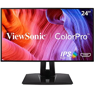 ViewSonic VP2458 Monitor professionale Full HD da 24 pollici con 100% sRGB, Delta E<2, calibrazione colore hardware, VGA, HDMI, DisplayPort per progettazione grafica, fotografia e editing video, nero ViewSonic VP2458 Monitor professionale Full HD da 24 pollici con 100% sRGB, Delta E<2, calibrazione colore hardware, VGA, HDMI, DisplayPort per progettazione grafica, fotografia e editing video, nero