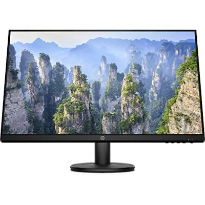 HP PC V27i Monitor, Schermo 27 Pollici IPS Full HD, Risoluzione 1920 x 1080, Micro-Edge, Antiriflesso, Tempo di Risposta 5 ms, Comandi sullo Schermo, HDMI e VGA, Reclinabile, Nero HP PC V27i Monitor, Schermo 27 Pollici IPS Full HD, Risoluzione 1920 x 1080, Micro-Edge, Antiriflesso, Tempo di Risposta 5 ms, Comandi sullo Schermo, HDMI e VGA, Reclinabile, Nero