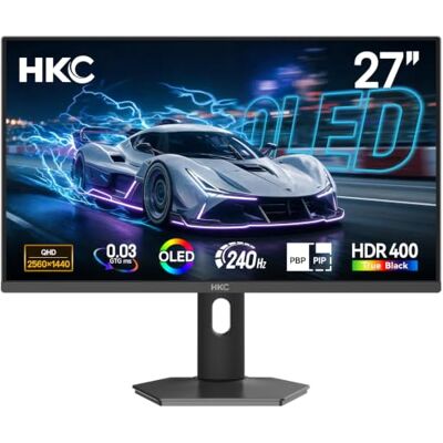 HKC Monitor Gaming OLED 27 Pollici, QHD 240Hz, 99% DCI-P3, 0.03ms GTG HKC Monitor Gaming OLED 27 Pollici, QHD 240Hz, 99% DCI-P3, 0.03ms GTG