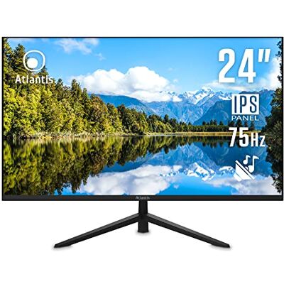 Atlantis Monitor 24 pollici, schermo 24" IPS 75Hz, Full HD 1920x1080, VGA HDMI, MULTIMEDIALE, FreeSync, Uscita Audio/Cuffie, inclinabile, risposta 5ms, Contrasto 1000:1, Angolo 178/178, Cavo HDMI 1,5m Atlantis Monitor 24 pollici, schermo 24" IPS 75Hz, Full HD 1920x1080, VGA HDMI, MULTIMEDIALE, FreeSync, Uscita Audio/Cuffie, inclinabile, risposta 5ms, Contrasto 1000:1, Angolo 178/178, Cavo HDMI 1,5m