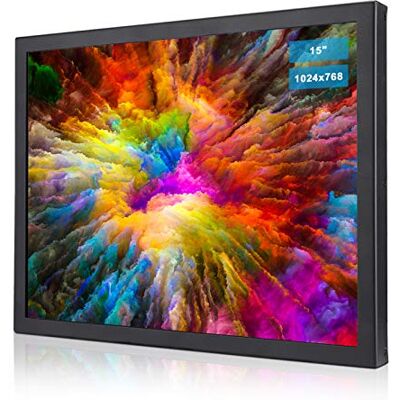 Bewinner 15 Pollici Monitor Portatile, 4: 3 Monitor Industriale Full Metal, HD 1024x768 Display TFT Ampio Display, Schermo Esterno IPS con HDMI/VGA/AV/BNC/USB Bewinner 15 Pollici Monitor Portatile, 4: 3 Monitor Industriale Full Metal, HD 1024x768 Display TFT Ampio Display, Schermo Esterno IPS con HDMI/VGA/AV/BNC/USB