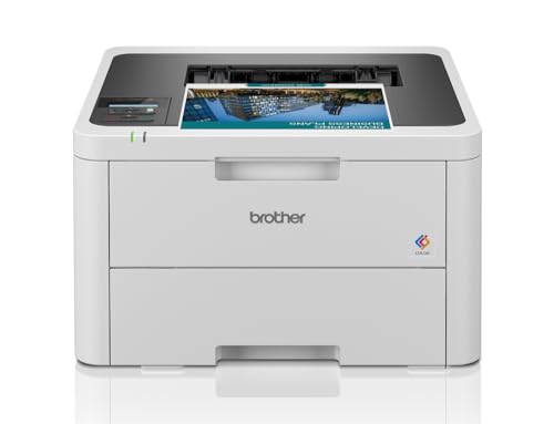 Brother HLL3240CDW Stampante LED a Colori, 26 ppm Mono e Colore,Stampa fronte/retro auto fino a 10 pag/min, Gigabit ethernet,WiFi a 5 GHz e USB,Vassoio carta 250 fogli,Pannello di controllo LCD