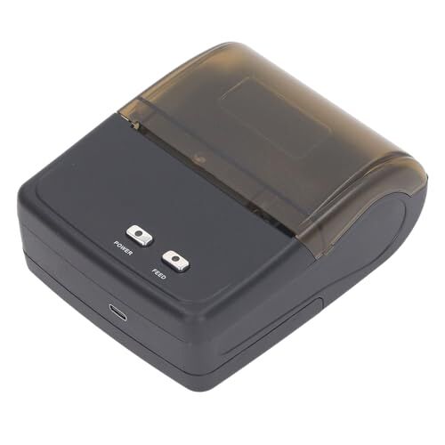 Generic Stampante da 58 Mm, Micro Stampante Termica Ad Alta Efficienza AC110-240V Immagini con Testo Chiaro Batteria da 1400 MAh con Cavo USB per la Stampa di Ordini di Etichette di