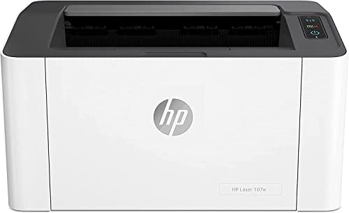 HP LaserJet 107w 4ZB78A, Stampante a Singola Funzione A4, Stampa Fronte e Retro Manuale in b/n, 20 ppm, USB, Wi-Fi, Pannello a bottoni e indicatori LED, Grigia