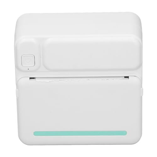 Generic Stampante Tascabile, Mini Stampante per Diari Senza Inchiostro Ricaricabile Multifunzionale (Bianco Verde)