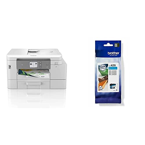 Brother MFCJ4540DWXL-Stampante multifunzione inkjet a colori 4 in 1, Formato A4, Touchscreen,Connettività di rete cablata e wireless & LC426C Cartuccia InkJet Originale