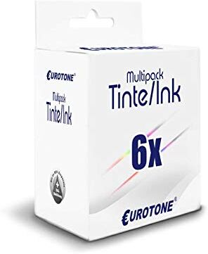 Eurotone 6x Müller Printware cartucce d'inchiostro per Epson R 265 285 360 sostituisce T0801-06 SET tutti i colori T0807