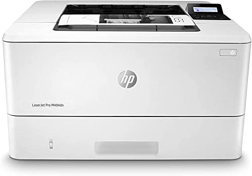 HP LaserJet Pro M404dn W1A53A, Stampante a Singola Funzione A4, Stampa Fronte e Retro Automatica in b/n, 40 ppm, USB, Gigabit Ethernet,  Smart, Schermo LCD a 2 Righe, Bianco