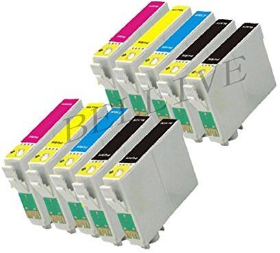 BELLIVESTORE 10 Cartucce d'inchiostro compatibile per Epson T0441 T0442 T0443 T0444 Stylus C64 Stylus C84 Stylus CX6400 Stylus C66 Stylus C86 Stylus CX3650 Stylus CX6600 Stylus CX3600