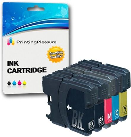 Printing Pleasure 5 Cartucce d'inchiostro compatibili per Brother DCP-145C 165C 195C 197C 375CW 383C 385C 387C 395CN 585CW 6690CW MFC-250C 290C 490CW 5490CN 5890CN 5895CW 6490CW 790CW 795CW 990CW J615W   LC1100 LC980