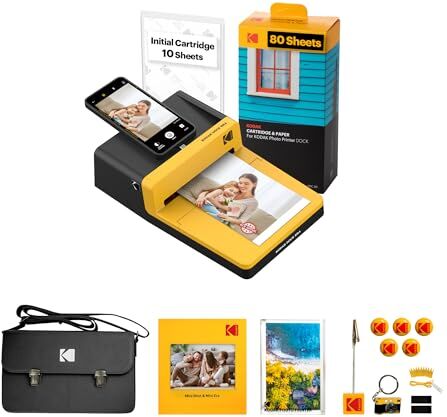 Kodak Dock Era 4PASS Stampante Fotografica Istantanea (10 x 15cm) (Imprimante Photo + Lot Accessoire avec 90 Feuilles)