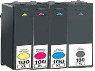 BELLIVESTORE 4 Cartucce di inchiostro per Lexmark 100XL 105XL 108XL (1x NERO + 1x CIANO + 1x MAGENTA + 1x GIALLO) per Stampanti Lexmark Pro905 / Pro805 / Pro705 / Pro205 / S605 / S505 / S405 / S305 / S400 / Pro200 / S300 / Pro901 / S816 Genesis / S600 / S